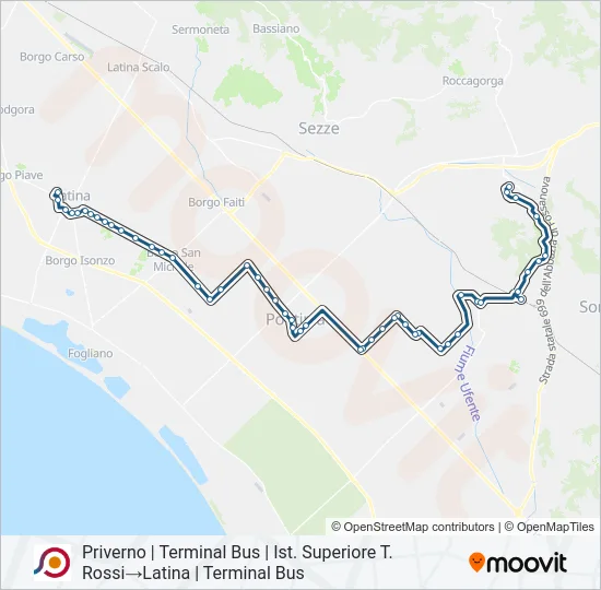 COTRAL Bus Line Map