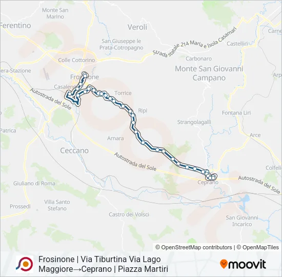 COTRAL Bus Line Map