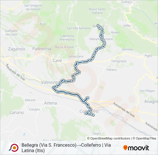 COTRAL Bus Line Map