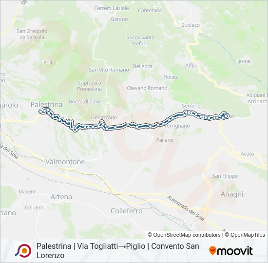 COTRAL Bus Line Map