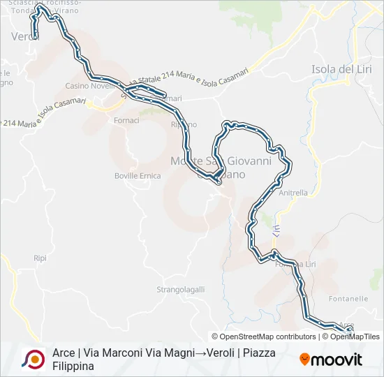 COTRAL Bus Line Map