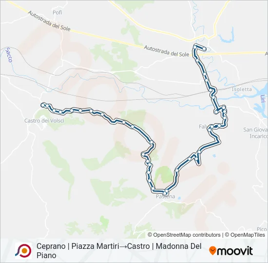 COTRAL Bus Line Map