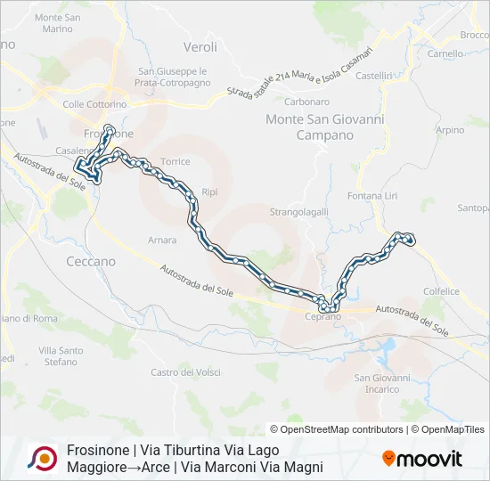 COTRAL Bus Line Map