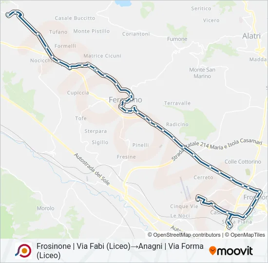 COTRAL Bus Line Map