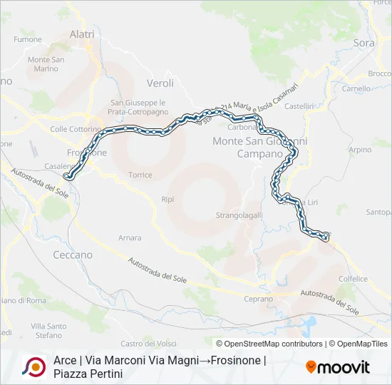 COTRAL Bus Line Map