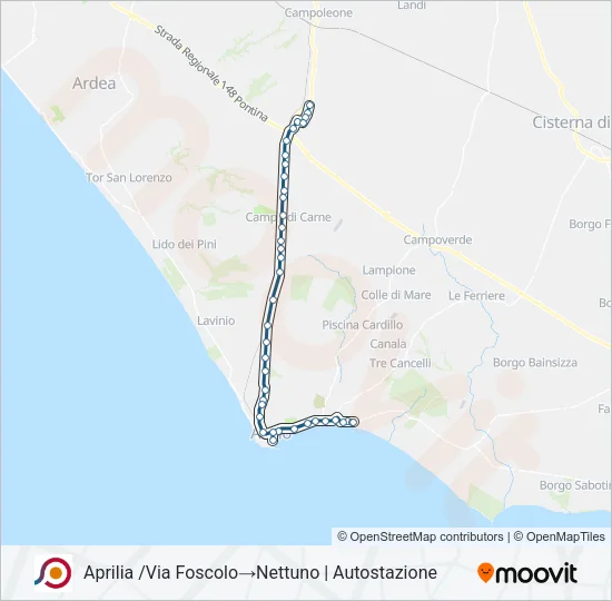 COTRAL Bus Line Map
