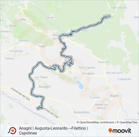 COTRAL bus Line Map