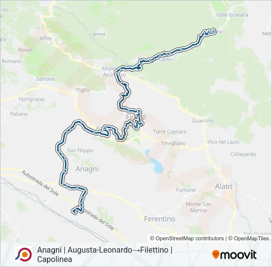 COTRAL Bus Line Map