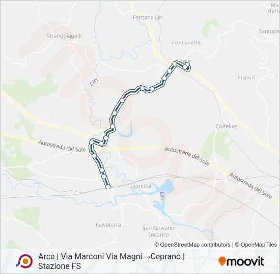 COTRAL Bus Line Map