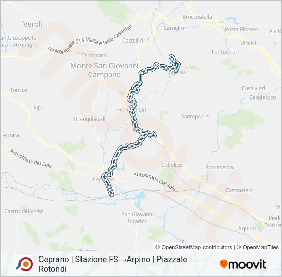 COTRAL Bus Line Map