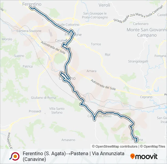 COTRAL Bus Line Map