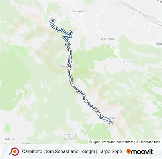 COTRAL Bus Line Map