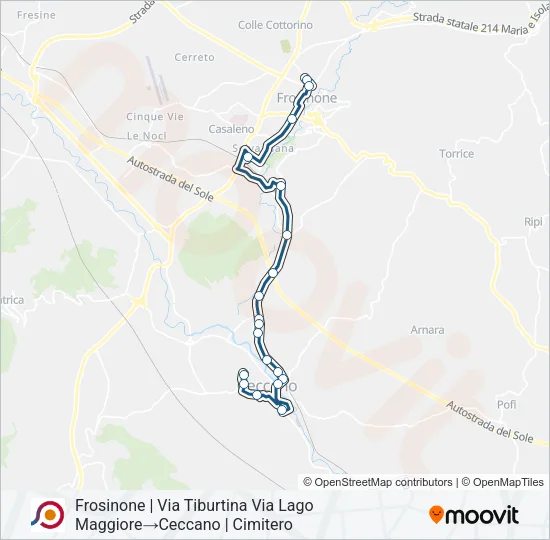 COTRAL Bus Line Map