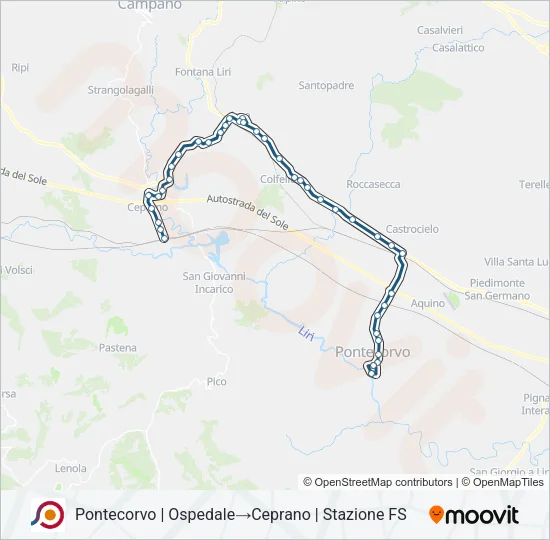COTRAL Bus Line Map