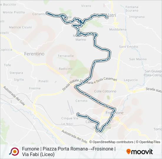 COTRAL Bus Line Map