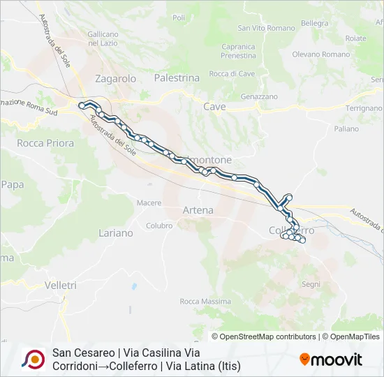 COTRAL Bus Line Map