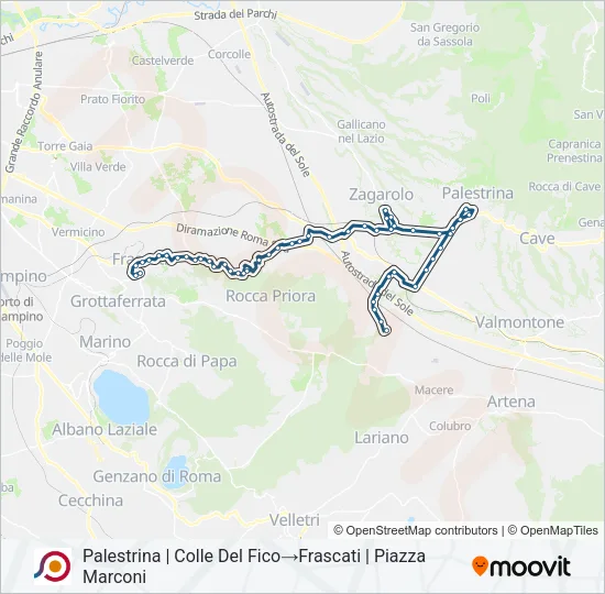 COTRAL Bus Line Map