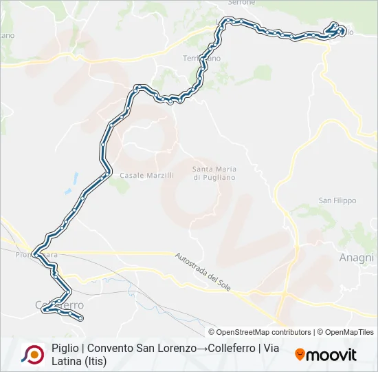 COTRAL Bus Line Map