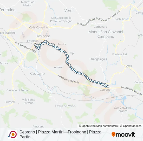 COTRAL Bus Line Map