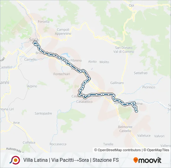 COTRAL Bus Line Map