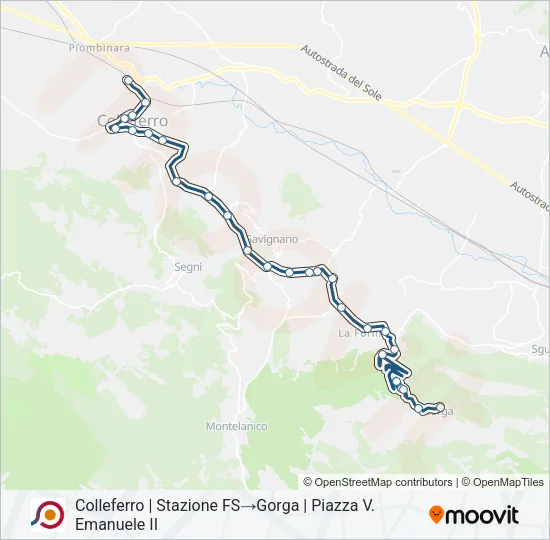 COTRAL Bus Line Map