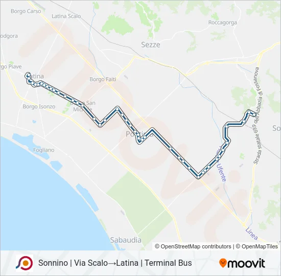 COTRAL Bus Line Map