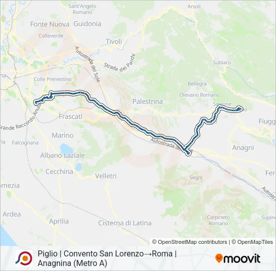 COTRAL Bus Line Map