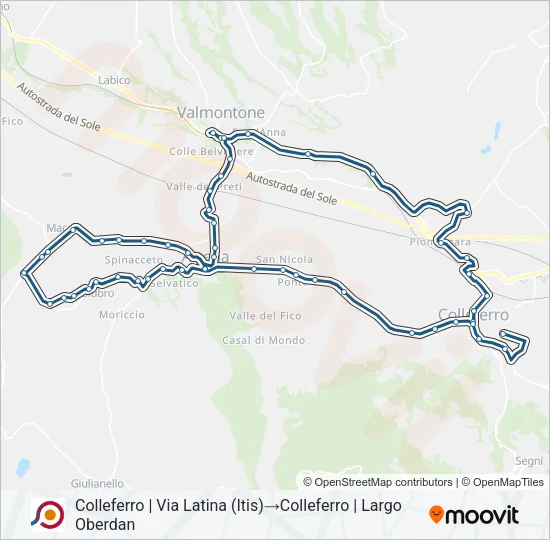 COTRAL Bus Line Map