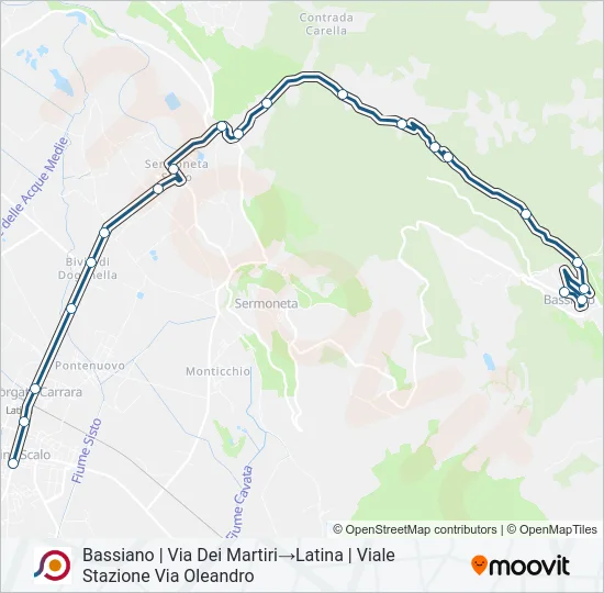COTRAL Bus Line Map