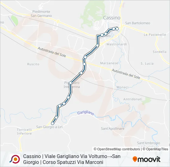 COTRAL Bus Line Map