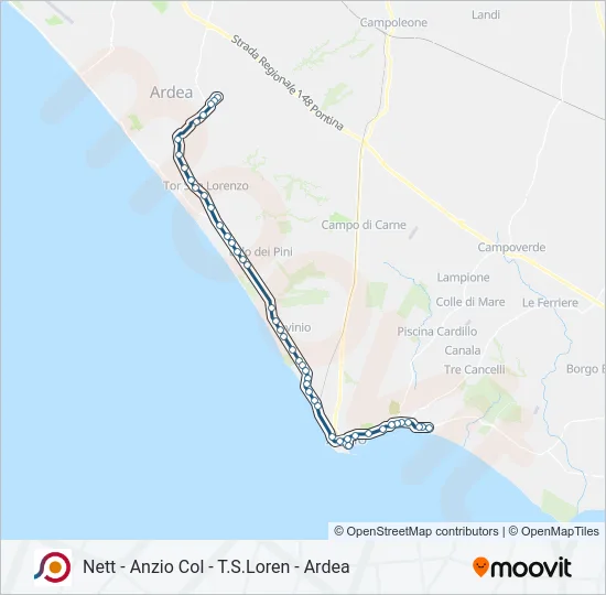 COTRAL Bus Line Map