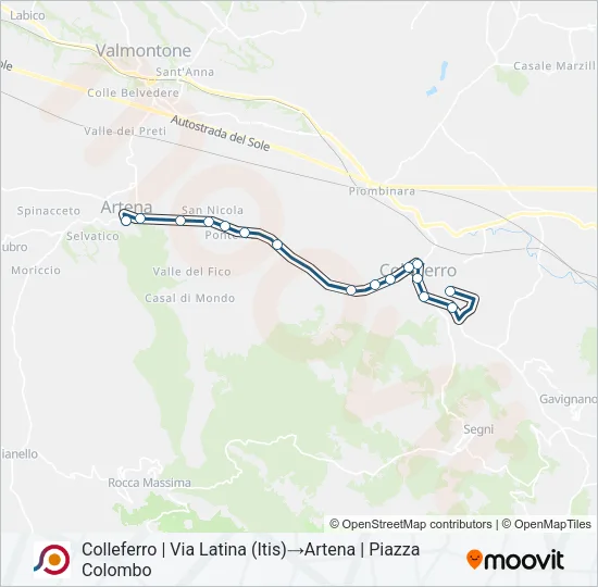 COTRAL Bus Line Map