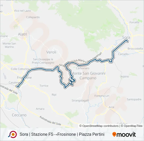 COTRAL Bus Line Map