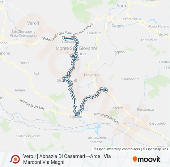 COTRAL Bus Line Map