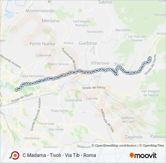 COTRAL Bus Line Map