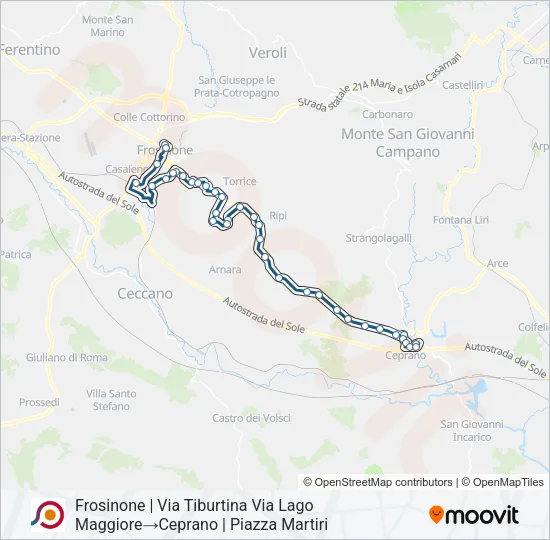 COTRAL Bus Line Map