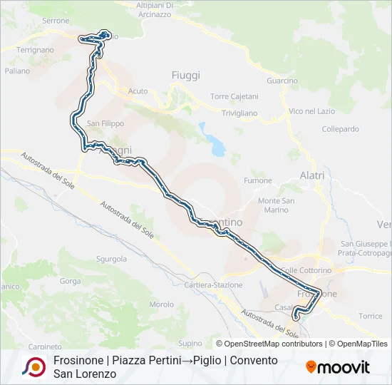 COTRAL Bus Line Map