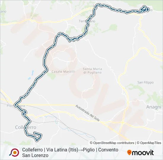 COTRAL Bus Line Map