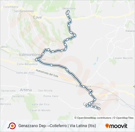 COTRAL Bus Line Map