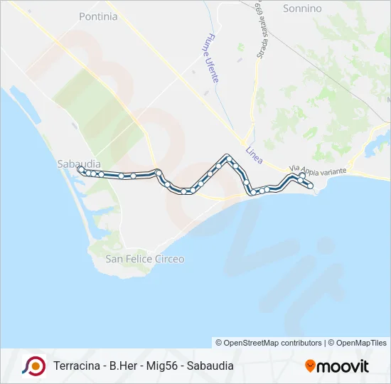 COTRAL Bus Line Map
