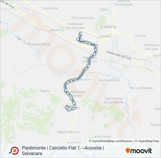 COTRAL Bus Line Map