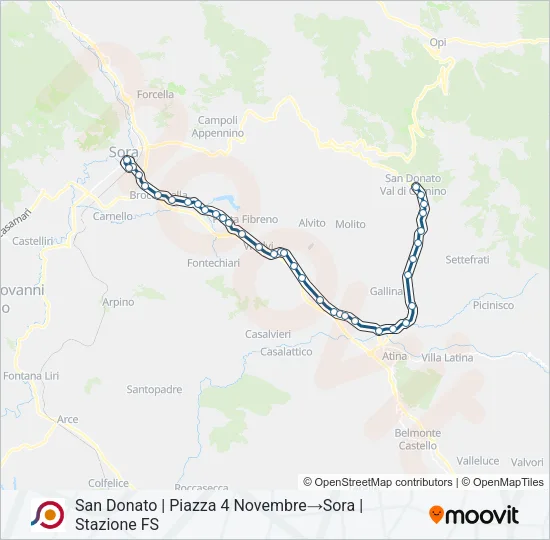 COTRAL Bus Line Map