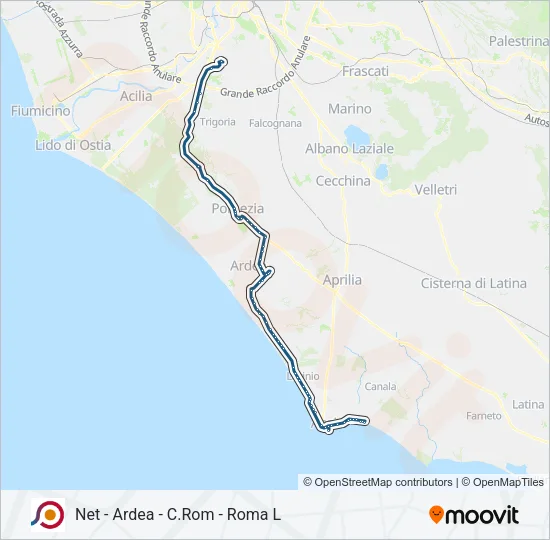 COTRAL Bus Line Map
