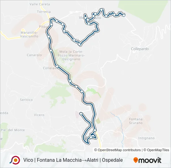 COTRAL Bus Line Map