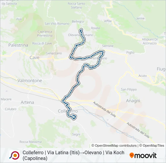 COTRAL Bus Line Map
