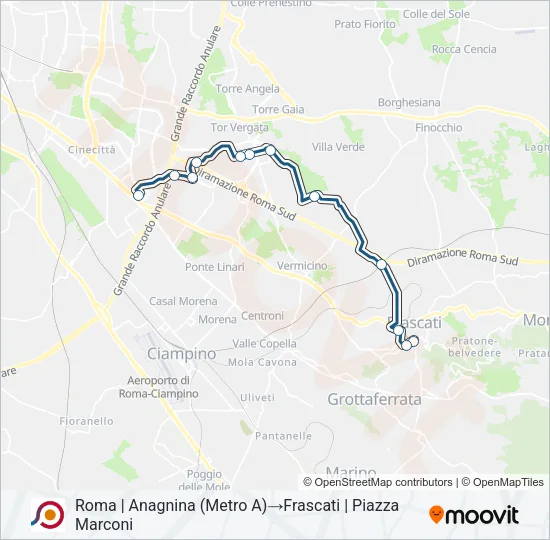 COTRAL Bus Line Map