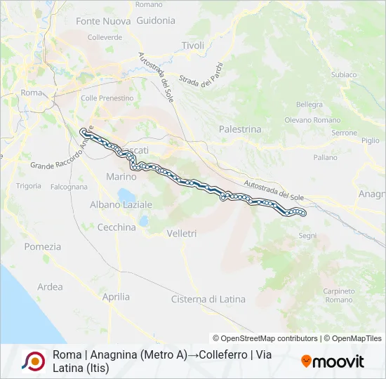 COTRAL Bus Line Map