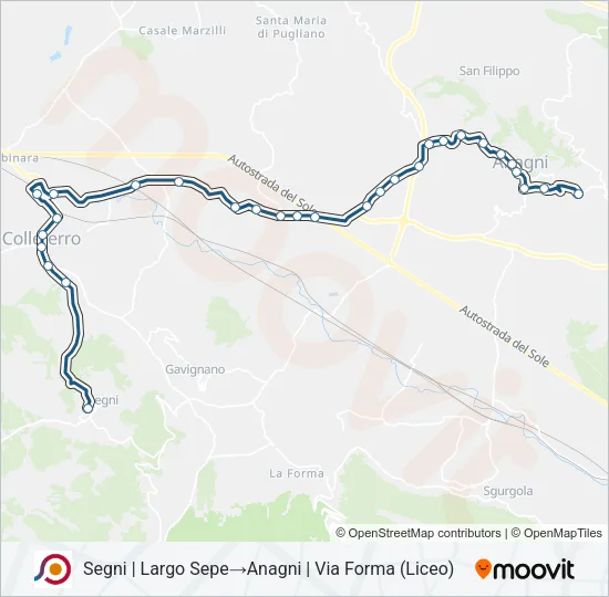 COTRAL Bus Line Map