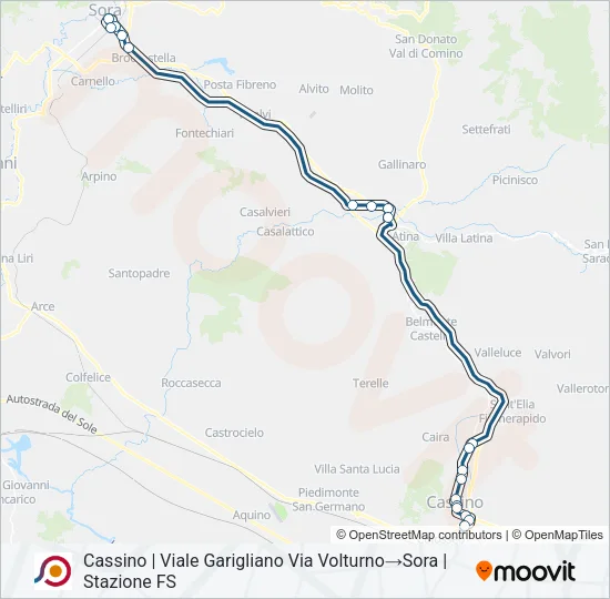 COTRAL Bus Line Map