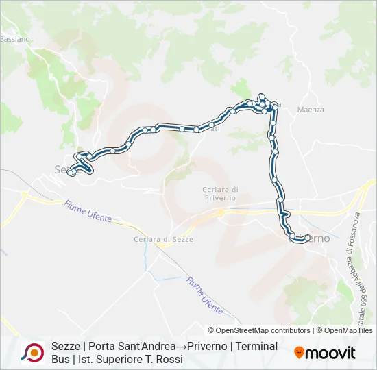 COTRAL Bus Line Map